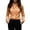 Orange, variant on Women Lapel Button Long Sleeve Plaid Shirt Top