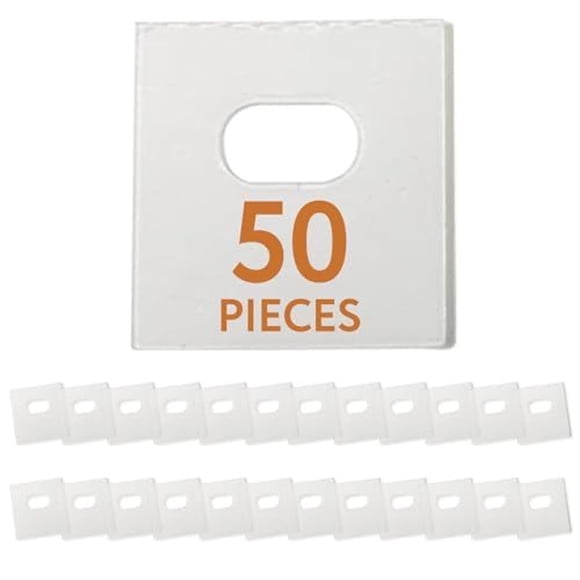Pestañas de reparación de persianas verticales IMPRESA, transparentes, 50 pestañas con toallitas