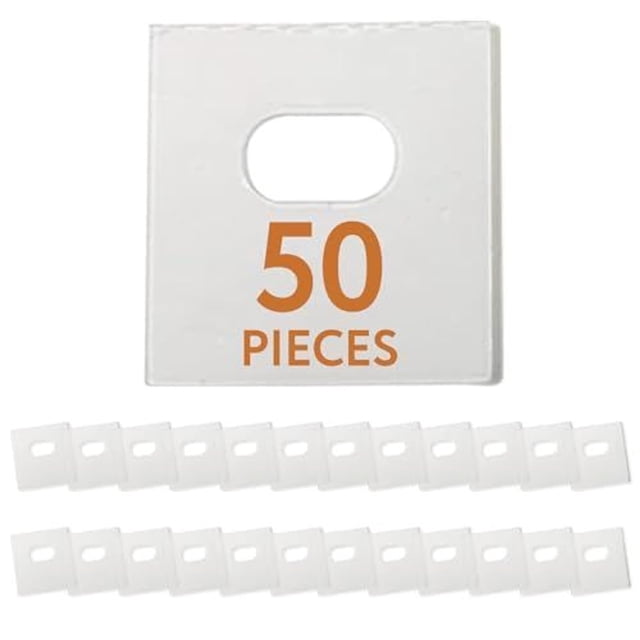 Pestañas de reparación de persianas verticales IMPRESA, transparentes, 50 pestañas con toallitas