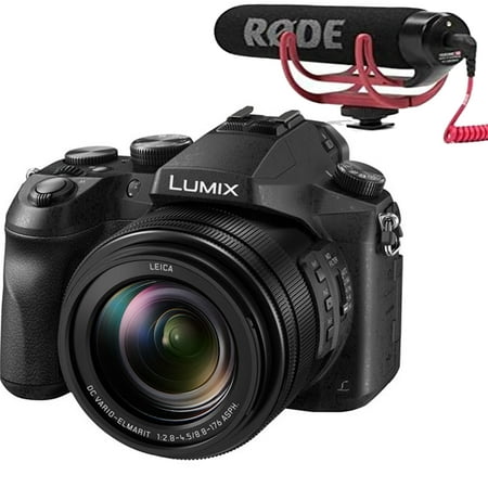 Panasonic Lumix DMC-FZ2500 Digital Camera with Rode VideoMic GO Lightweight On-Camera Microphone with Integrated Rycote Shockmount