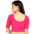thumbnail image 2 of Chandrakala Women's Readymade Lycra Indian Ethnic Saree Blouse Crop Top Choli-Medium, Pink (B179PIN3), 2 of 3
