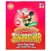 Zed Candy 6 Strawberry Jawbreaker Balls 49.5g (pack of 24)