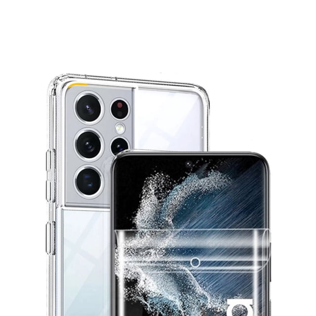 Kit de carcasa antidetonante y lámina de hidrogel para Samsung S22 Pl