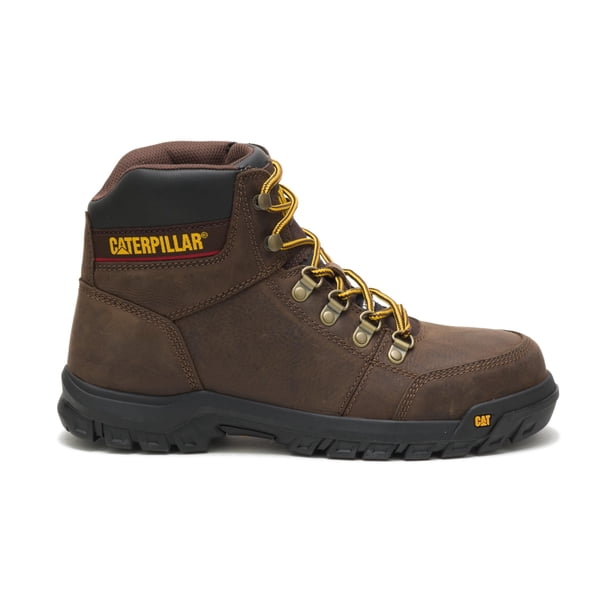 Bota de trabajo CAT Outline St para hombre, punta de acero, color marrón