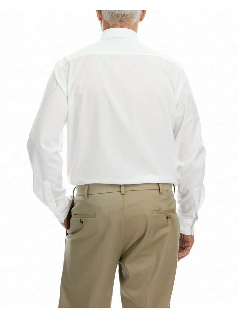 Haggar Premium Comfort Men's Classic Fit Button Up Dress Shirt - Walmart.com