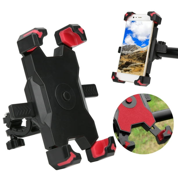 Soporte Para Montar A Prueba De Golpes, Soporte Para Teléfono Para Bicicleta, Soporte De Navegación Para Ciclismo Negro/rojo, Para Bicicleta Y Coche