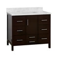 thumbnail image 6 of California 42" Bathroom Vanity with Chocolate Cabinet and Carrara Marble Top, 6 of 6