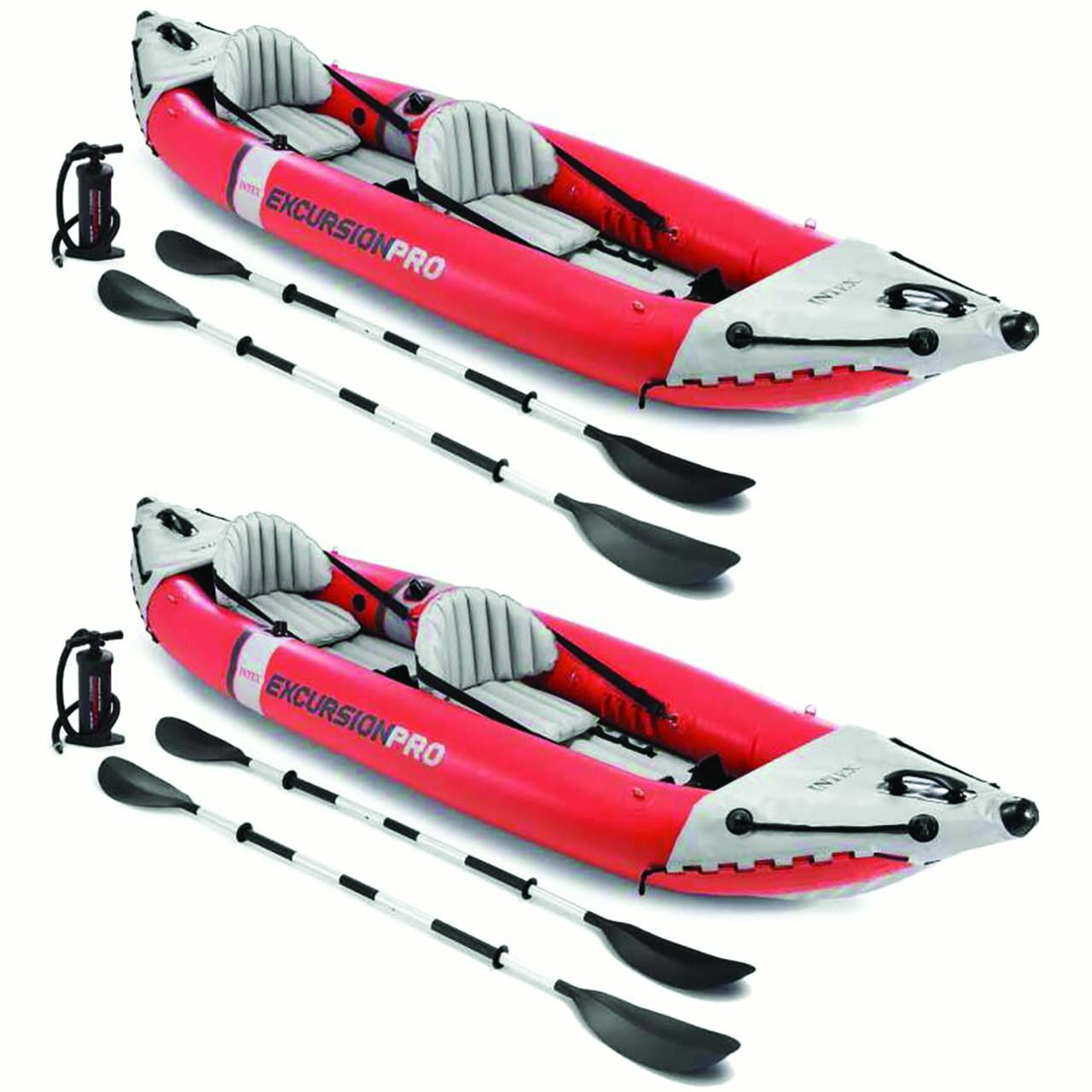 Inflatable Boat 4 Person Vinyl Kayak with 2 Oars and Pump Mini Accessory Kit 