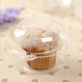 thumbnail image 3 of 50 Pack Disposable Clear Plastic Single Cupcake Containers, Individual Cupcake Holders with Dome Lids, Bulk Muffin Boxes for Bakery, Party, Wedding, Baby Shower, 3 of 7