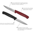 thumbnail image 2 of Paring Knife Set, 12 Pieces Utility Knives - MATTSTONE HILL Commercial-Grade Small Kitchen Knife, German Steel Blade, Restaurant Industry Utility Knife 12-Piece Set, Black & Red Handle, 2 of 9