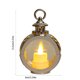 thumbnail image 3 of Electronic Candle Ambient Light | Mini Oil Lamp Style Night Light | Christmas Holiday Festival Decor Lamp | LED Flicker Flame Simulation | Bronze White Silver Gray | 13.5x9cm | 1pc, 3 of 6