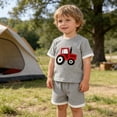thumbnail image 3 of Younger Tree Baby Boy Summer Clothes Letter Short Sleeve T-Shirt Shorts Outfits Set for 3-6 Months, 3 of 9