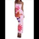 thumbnail image 1 of Vestido Floral para Mujer, Verano 2025, con Tirantes Finos, Ajustado, de , para Vacaciones en la Playa. Rosa M, 1 of 10