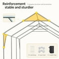thumbnail image 4 of ADVANCE OUTDOOR 12x20 ft Carport with Adjustable Height from 9.5 ft to 11 ft, Heavy Duty Car Canopy, 8 Legs with 8 Reinforced Poles and 4 Sandbags, Beige, 4 of 7