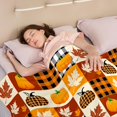 thumbnail image 4 of Fleece Throw Blanket Super Soft Warm Flannel Fall Thanksgiving Maple Leaves Child Blankets for Couch, Sofa Bed, Cozy,Lightweight,Autumn Pumpkin Maple Yellow Leaves,40x50 Inches, 4 of 8