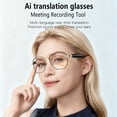 thumbnail image 2 of AI Smart Glasses with Real-Time Translation & Voice Assistant – with Noise-Cancelling Calls, Music, Touch Control, Physically-Changing Lenses,Magnetic Charging,Unisex, 2 of 9