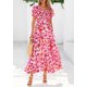 thumbnail image 3 of Vestido PRETTYGARDEN 2025 Boho Floral Maxi con Escote en V Talle S, 3 of 8