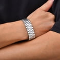 thumbnail image 5 of VNOX Stainless Steel Watch Band Link Bracelet for Men, Silver or Gold Gift Jewelry, 5 of 7
