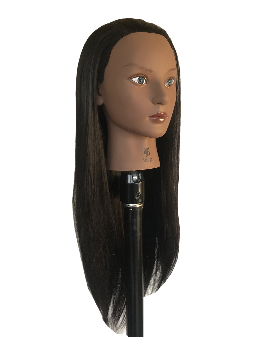 Synthetic Fiber Mannequin Head with Long Hair, Hairdresser/Cosmetology Training, 30 in.