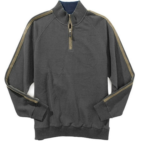 Big Men's 1/4-Zip Pullover with Corduroy Stripes