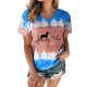thumbnail image 1 of Mujeres Casual Cuello Redondo Manga Corta Estampado Jersey Blusa Camiseta Tops Sueltos OAVQHLG3B Store  lin121212, 1 of 4
