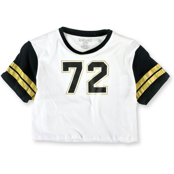 Ecko Unltd. Womens Cropped 72 Graphic T-Shirt, White, X-Large