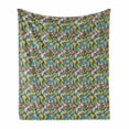 thumbnail image 1 of Abstract Soft Flannel Fleece Blanket, Contemporary Complex Geometric Fractal Psychedelic Poly Hipster Childish Graphic, Cozy Plush for Indoor and Outdoor Use, 70" x 90", Multicolor, by Ambesonne, 1 of 5