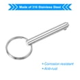 thumbnail image 3 of Stainless Steel Quick Release Bimini Top Pin 2"Lx0.25"Diax1.5" Usable Long, 4 Pack, 3 of 5