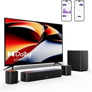 ULTIMEA 5.1ch Sound Bar Dolby Atmos, Surround Sound System for TV, App Control, Home Theater Sound System, TV Soundbar with Subwoofer, 2 Surround Speakers, HDMI eARC/Opt/AUX/BT, Aura A50