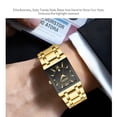 thumbnail image 2 of Reloj de Cuarzo Cuadrado para Hombre, Correa de Acero Inoxidable, Indicador de Fecha, 30 M Resistente Al Agua, Reloj de Pulsera de Negocios para Hombre, 2 of 7