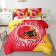 thumbnail image 1 of Erosebridal Literie de Sport de Rugby Format Grand, Ensemble de Lit Jeux de Ballon, Ensembles de Literie Rouge Jaune Format Grand pour Ados, Décoration de Chambre Respirante Réversible, 7 Pcs, 1 of 7