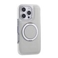 thumbnail image 2 of for iPhone 13 Pro Max Case, Plating PU Leather Magnetic Mag-Safe Phone Case with Built-in 360° Rotatable Ring Stand Shockproof Protective Kickstand Phone Case for iPhone 13 Pro Max, Gray, 2 of 9