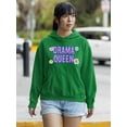 thumbnail image 2 of Drama Queen Quote Hoodie Women -Image by Shutterstock, Female 5X-Large, 2 of 4