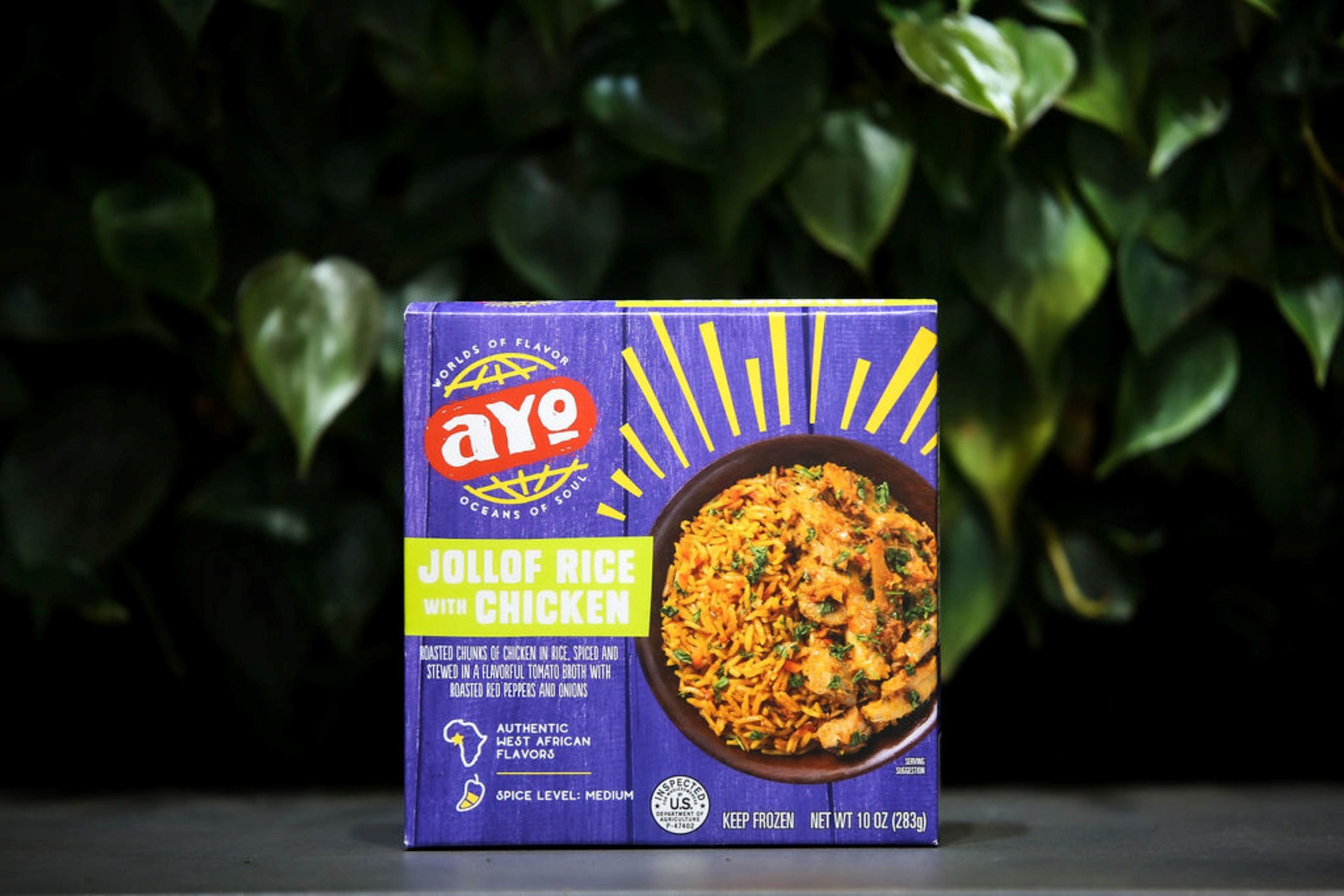 Ayo West African Foods Jollof Rice with Chicken, 10 oz Box