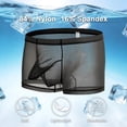 thumbnail image 6 of TANBOM Men's Nylon Mesh See-Through Breathable Boxer Briefs Underwear Black, 1-Pack, XXXL, 6 of 6