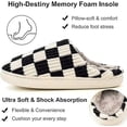 thumbnail image 2 of Erhuoxz Cute House Slippers for Women Men,Plush House Shoes Memory Foam Checkered Slippers Womens Casual Fuzzy Bedroom Indoor Outdoor Plaid Shoes, 2 of 4