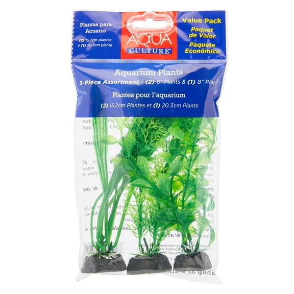 Aqua Culture Aquarium Plants, 3 Count, Green
