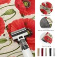 thumbnail image 5 of 4'x6' Area Rugs, Red Flowers Indoor Outdoor Area Rug for Living Room Bedroom, Country Botanical Poppy Blossom Floral Beige Washable Bathroom Rugs Kitchen Floor Carpet Mats Home Decor Aesthetic, 5 of 8