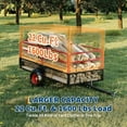thumbnail image 4 of Senfot 1600LBS Steel Grid Frame Garden Dump Trailer 22Cu.Ft Red Side Panels Red Hub Wheels Heavy Farm Yard Transport Cart, 4 of 9