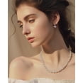 thumbnail image 5 of Sterling Silver CZ Bow Hoop Earrings for Women Teens Love Bow Hoop Earrings Huggie Valentines Day Earrings, 5 of 5
