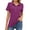 Fuchsia, variant on ZHENWEI Womens Short Sleeve Polo T Shirts V Neck Button Down Blouse Loose Casual Collared Tunic Tops with Pocket