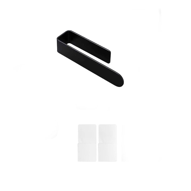 Toallero de mano Toallero de baño adhesivo para pared Acrílico transparente cepillado negro Toallero de acrílico con una generación de acrílico