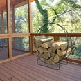 thumbnail image 3 of Panacea 40 Inch Tubular Steel Hoop Style Log Rack for Wood Stacking, Black, 3 of 7