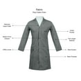 thumbnail image 4 of Panda Uniform by HeedFit Unisex 40" Medical Lab Coat – XXS Grey, 4 of 4