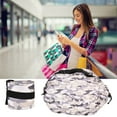 thumbnail image 4 of Sac de Rangement de Voyage, Pliable Sac à Provisions Lavable Grande Capacité Épaule Simple Eco Friendly pour la Famille pour le Transport Extérieur Camouflage Rouge Rose, Camouflage Jaune, Rose, 4 of 8