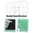 thumbnail image 5 of Towallmark Walk-in Greenhouse Tunnel 15x6.5x6.5ft,Galvanized Steel Tunnel Greenhouse with Zippered Doors and Window,Garden Hot House for Home Gardening Seed Germination, 5 of 7