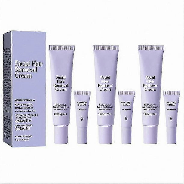 Hair Removal Cream Set with Applicator, Gentle Formula for Sensitive Skin, Safe and Effective Solution