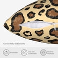 thumbnail image 5 of ZICANCN Abstract Leopard Graffiti Brown Throw Pillow Covers, Bed Couch Sofa Knit Decorative Pillow Covers for Living Room Farmhouse, 24"x24", 5 of 8