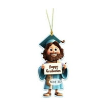 Yhxmh Graduation Pendant Decorations 2025, 2D Flat Acrylic Graduation Car Hanging Decor with Jesus Partten, Graduation Decorative Hanging Tags Gifts for Graduation Party, School Bag, Car
