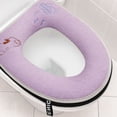 thumbnail image 5 of Soft Warm Foam Toilet Seat Cushion, Universal Fit for Round Elongated Toilets, Washable Non-Slip Design, Keeps You Comfortable Winter, Easy to Install Without Tools, A, 1pc, 5 of 7